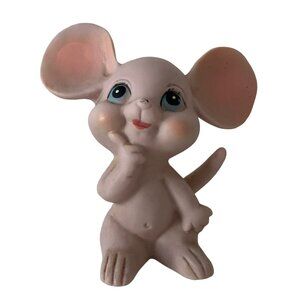Vintage 4" Kelvin's Pink MOUSE Figurine Japan Ceramic